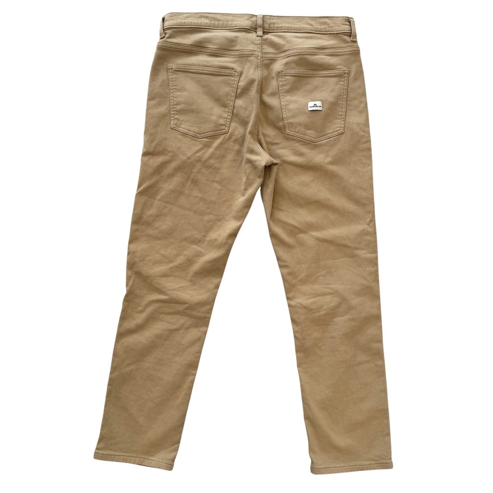 Quiksilver 34 (Actual 36x33) Tan Khaki Straight Fit Men's Far Out Stretch Chinos - Picture 2 of 9